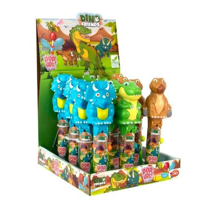 Bip - Dino & Friends Lolly Pop Up 10 Gram 12 Pièces