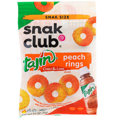 Snakclub - Tajin Pfirsichringe Chili & Limette 77 Gramm