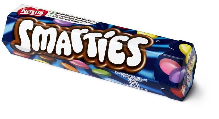 Nestlé - Smarties Weiße Schokolade Tube 36 Gramm
