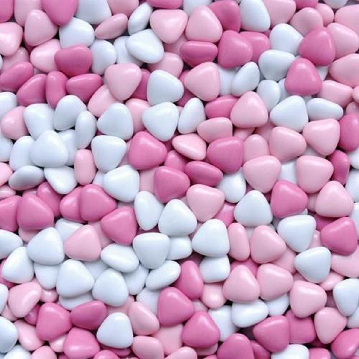 Schokolade Dragees Hartjes Roze Wit 900 Gram*