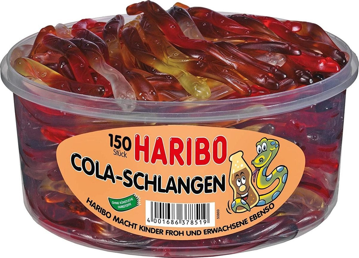 Haribo - Silo Cola Slangen 150 Stuks 1050 Gram