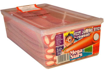 Sanchez Cano - Jumbo Sticks Fizzy Strawberry 40 Pièces