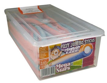Sanchez Cano - Jumbo Sticks Fizzy Bicolor 47 Gram 40 Stuks