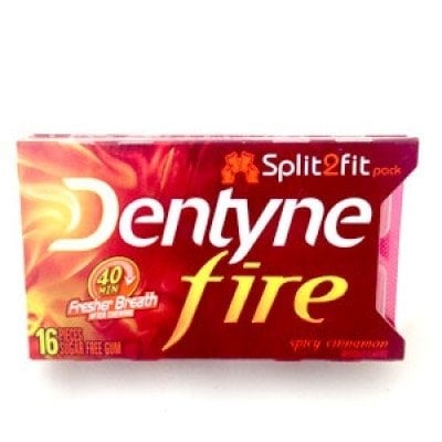 Dentyne Fire Split 2 Fit Cinnamon Chewing Gum 36 Gram