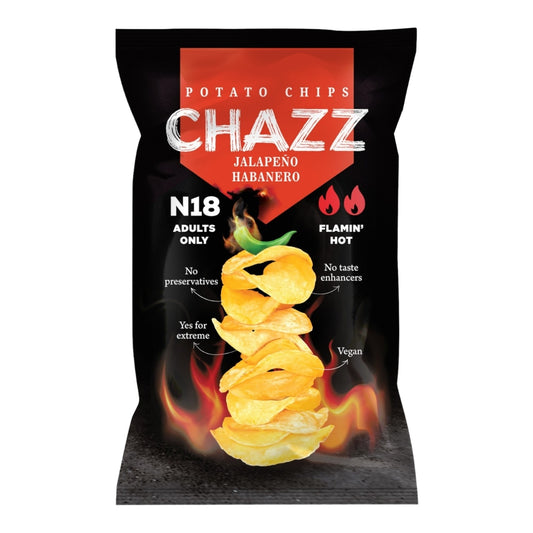 Chazz - 18+ Jalapeno & Habanero Potato Chips 90 Gram