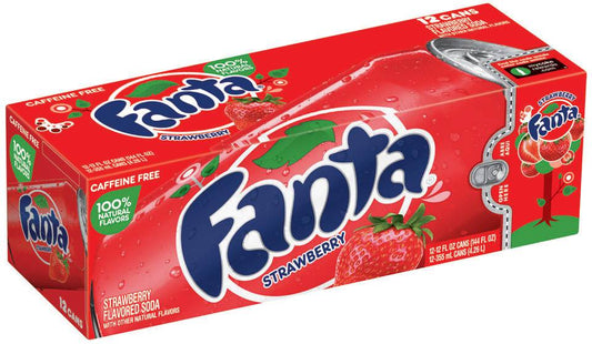 Fanta - Strawberry 355ml 12 Blikjes