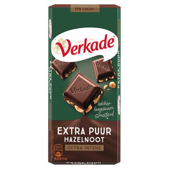 Verkade - Extra Puur Hazelnoot 111 Gram 10 Stück