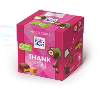 Rittersport - Chococubes Thank You 176 Gram 8 Stuks
