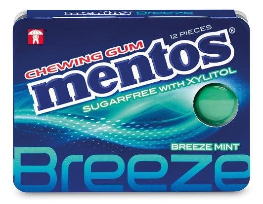 Mentos Breeze Mint  Suikervrij 12 Stuks*