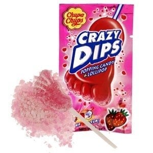 Chupa Chups - Crazy Dips Erdbeer-Eis am Stiel + Knistern