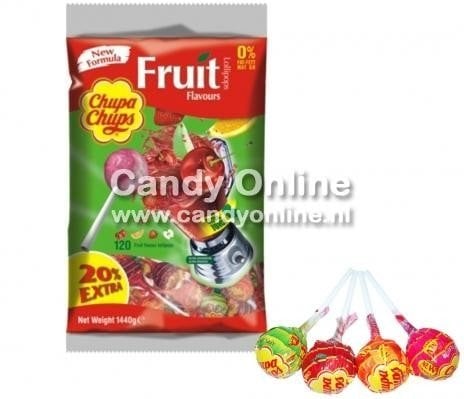 Chupa Chups - Sucettes Fruits 100 + 20 Gratuites
