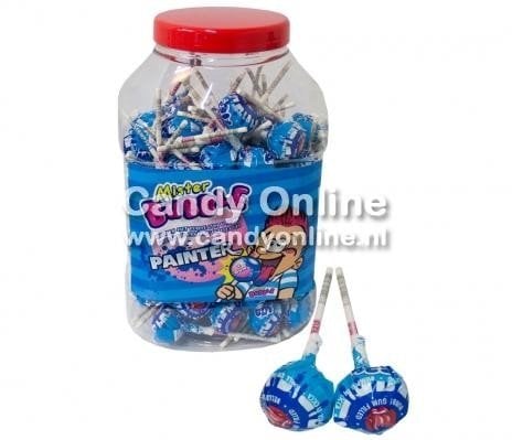 Fiesta Mister Bubble Gum Lolly''s Painter 100 Stuks