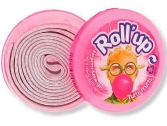 Rollup Tutti Frutti kauwgom, rollup kauwgom, rollup fruit, rollup kauwgom kopen