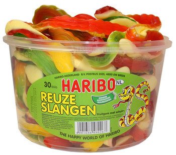 haribo slangen, snoep slangen, online haribo, haribo snoep bestellen, slang snoep, snoepslangen