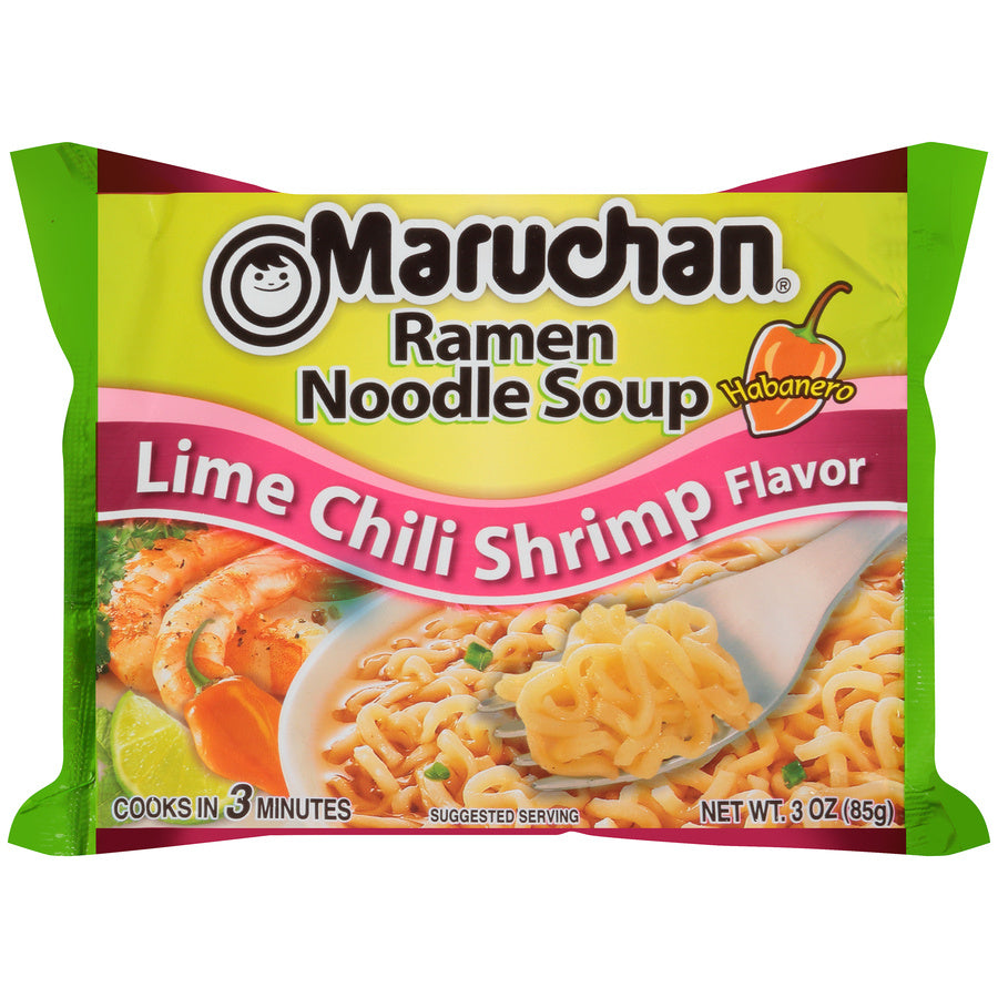 Maruchan - Nouilles Ramen saveur Crevettes Citron Vert et Piment 85 grammes