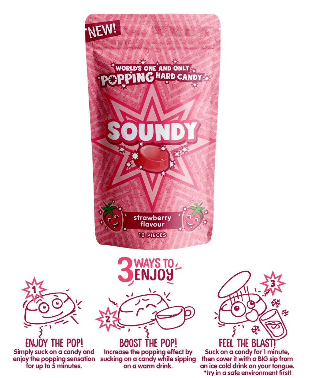 Soundy Sour Strawberry 3 Grammes (Le phénomène de 2023)