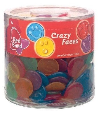 Red Band Silo Crazy Faces Winegums 300 Stuks 1510 Gram