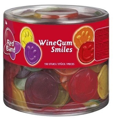 Red Band Silo Winegum Smiles 100 Pieces 1200 Gram