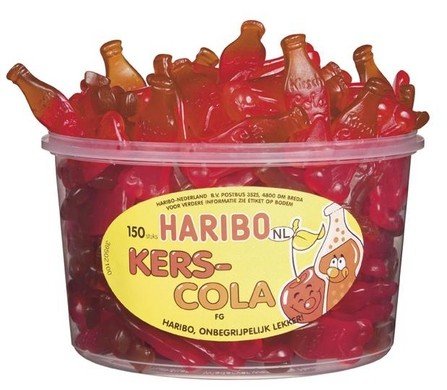 Haribo Silo Kers Cola Flesjes 150 Stuks 1350 Gram
