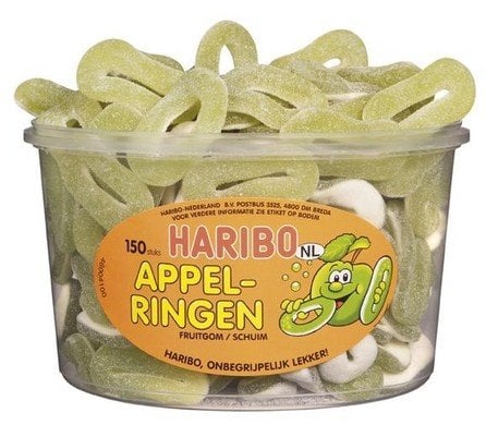 Haribo Silo Zure Appelringen 150 Stuks 1200 Gram