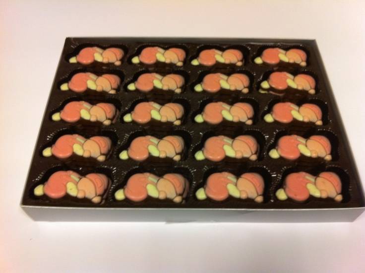 Schokolade Baby's Roze  /-60 Stück