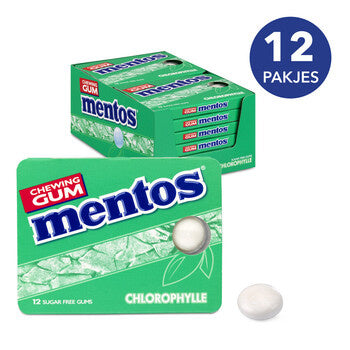 Mentos - Chlorofylle Chewing Gum 12 Stuks