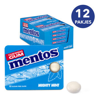 Mentos - Mighty Mint Chewing Gum 12 Stuks