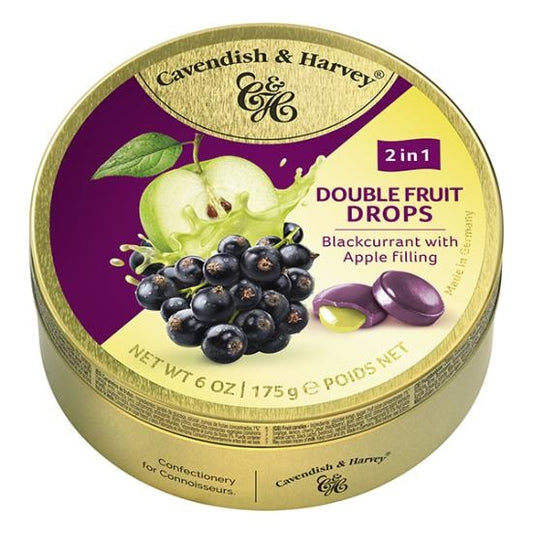 Cavendish & Harvey - Double Fruit Drops - Blackcrurrant Apple 175 Gram