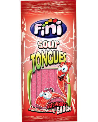 Fini - Sour Strawberry Tongues 12 Stück (Halal)
