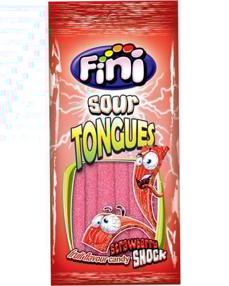 Fini - Sour Strawberry Tongues 12 Stuks (Halal)