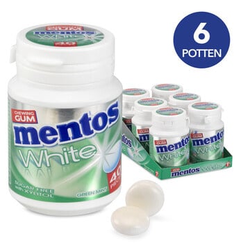 Mentos - White Green Mint Gum 6 Stuks
