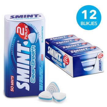 Smint - Clean Breath Peppermint 12 Cans a 50 Mintjes