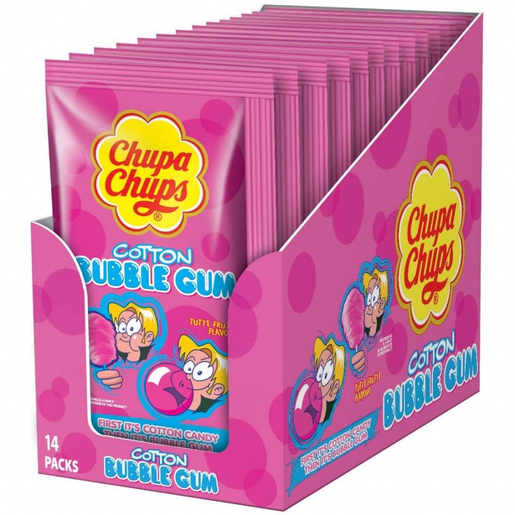 Chupa Chups - Cotton Gum Tutti Frutti 12 Stuks