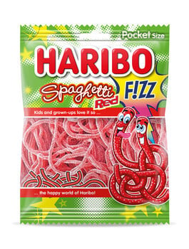 Haribo - Spaghetti Red Fizz 70 Gram 28 Stück