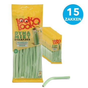 Look O Look - Dynamietstaafjes Watermeloen  110 Gram 15 Stuks