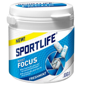 Sportlife - Boost Focus Freshmint 99 Gram 4 Stuks