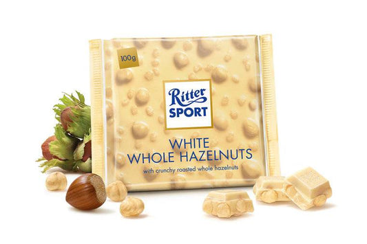 Ritter Sport White Whole Hazelnuts 100 Gram
