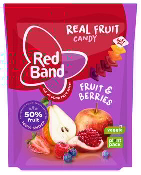 Red Band - Real Fruit Candy Berries 190 Gram 10 Stuks
