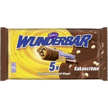Cadbury - Wunderbar Kakao 5x37g = 185 Gram