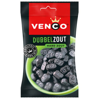 Venco - Dubbelzoute Liquorice 120 Gram 12 Pieces