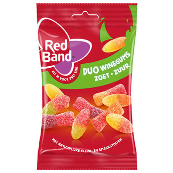 Red Band - Duo Winegums Zoet Zuur 120 Gram 12 Stück