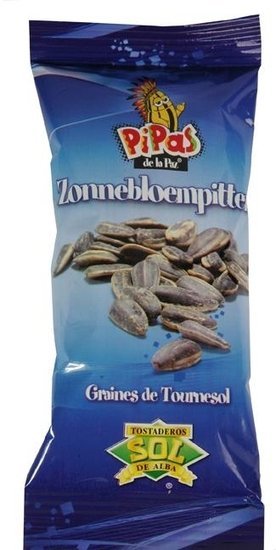 Pipas Zonnebloempitten 30 Gram 50 Zakjes