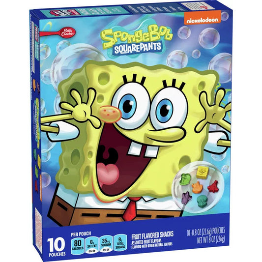 Betty Crocker - Sponge Bob Fruit Flavored Snacks 226 Gram