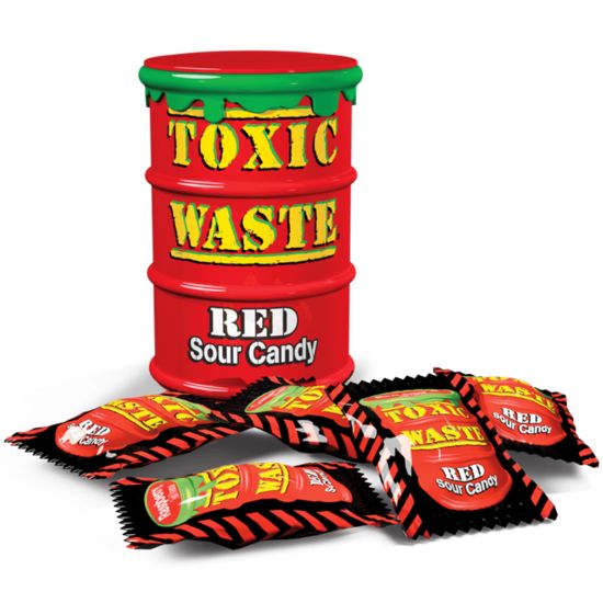 Toxic Waste Red Sour Candy Drum 42 Gram (Halal)