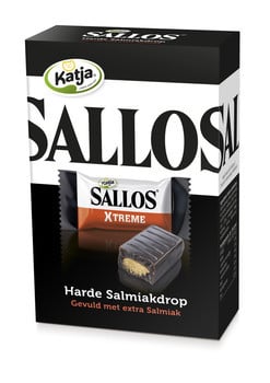 Katja Sallos Extreme Harde Salmiak Drop 100 Gram ( rood)