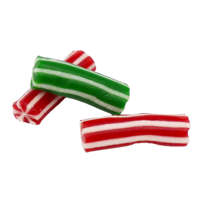 Grüne und rote Zuckerstangen, 250 Gramm