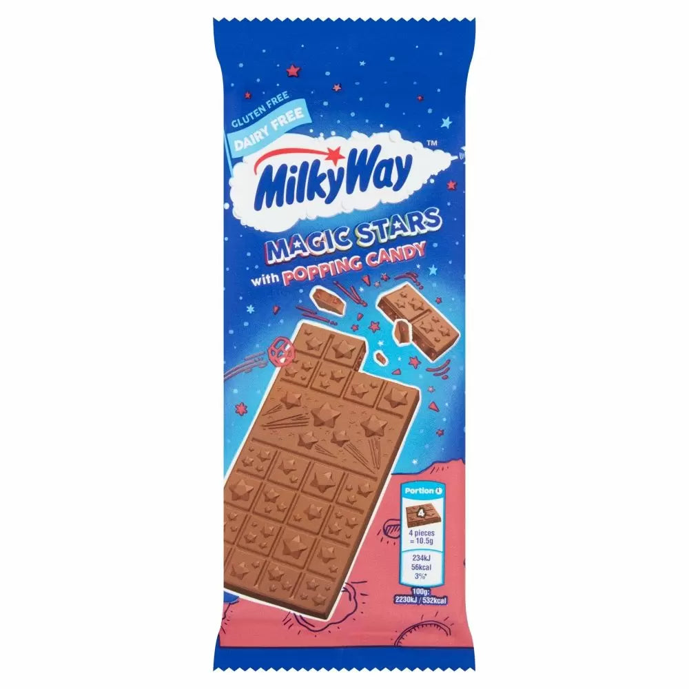 Milky Way - Magic Stars With Popping Candy Chocolate Bar 85 Gram