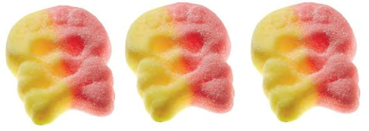 Bubs - Godis Raspberry Surskallar Skum/Sour Skulls Foam (Raspberry/lemon) 1 Kilo