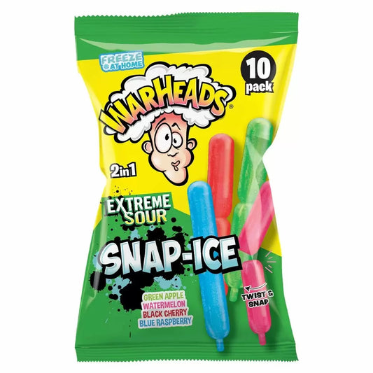 Warheads - Extreme Sour 2 In 1 Snap Ice Sticks 450ml