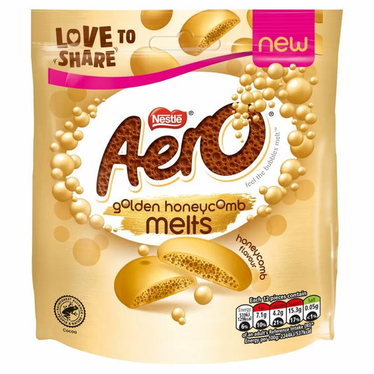 Nestle - Aero Melts Golden Honeycomb Chocolate Sharing Bag 86 Gram